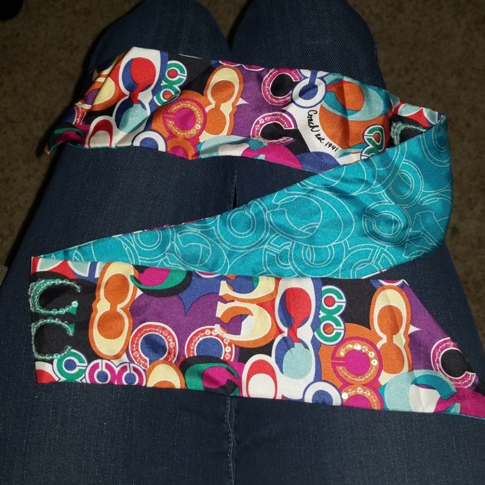 Coach bag scarf
